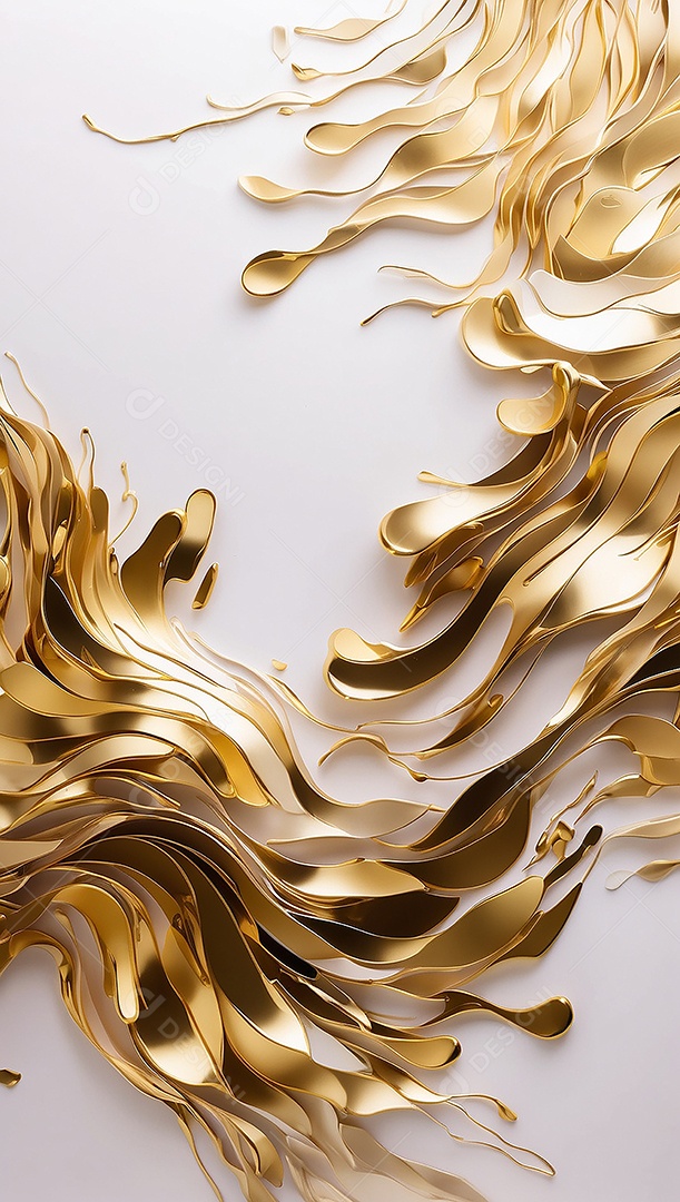 Ondas de ouro branco líquido