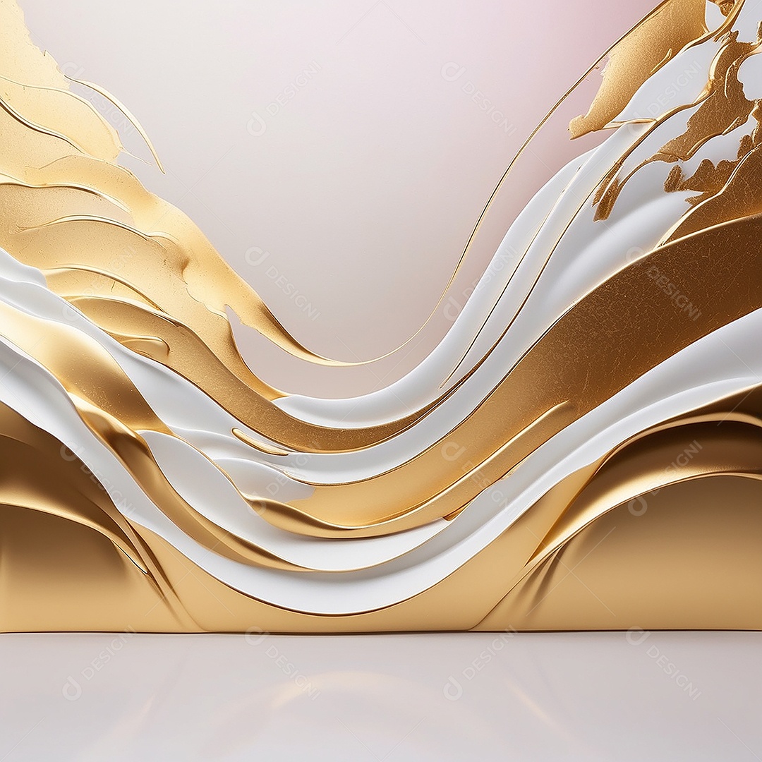 Ondas de ouro branco líquido