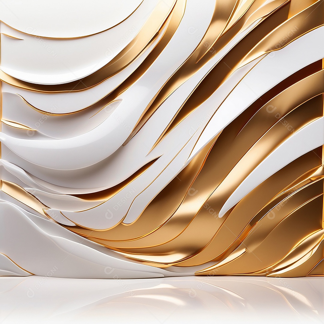 Ondas de ouro branco líquido