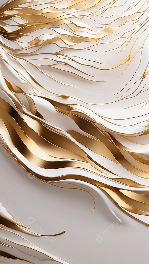 Ondas de ouro branco líquido