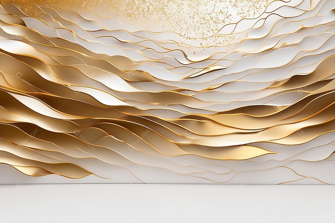 Ondas de ouro branco líquido