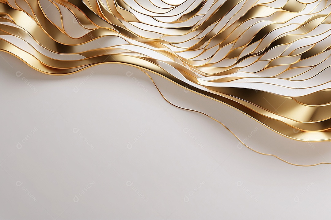 Ondas de ouro branco líquido