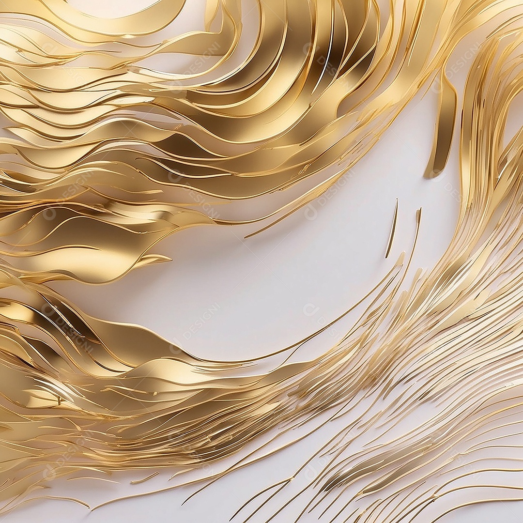 Ondas de ouro branco líquido