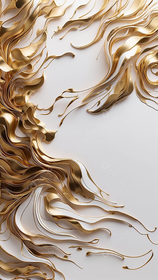 Ondas de ouro branco líquido