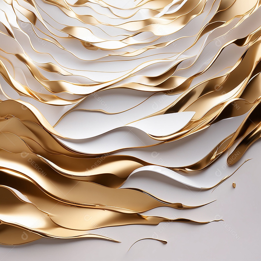 Ondas de ouro branco líquido