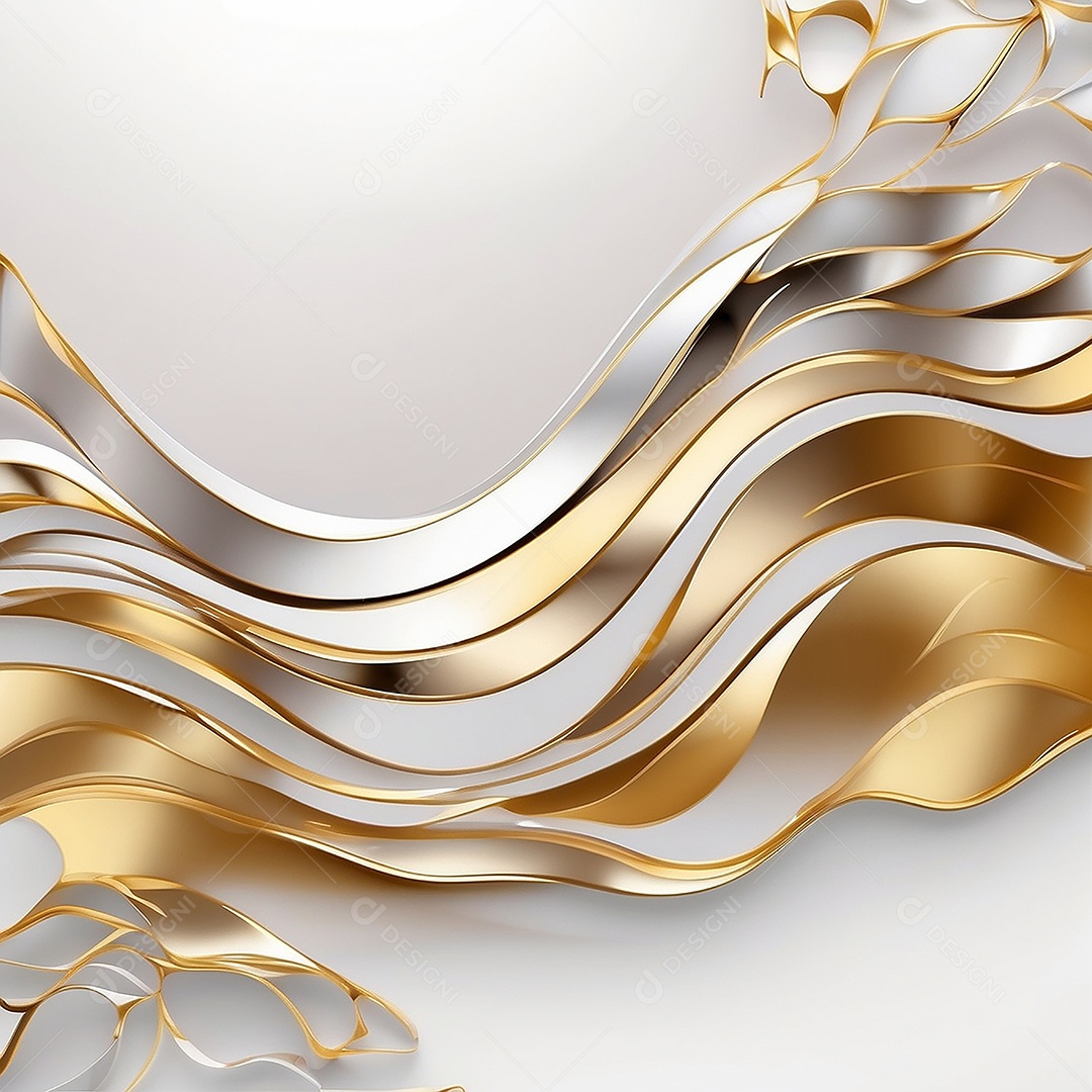 Ondas de ouro branco líquido