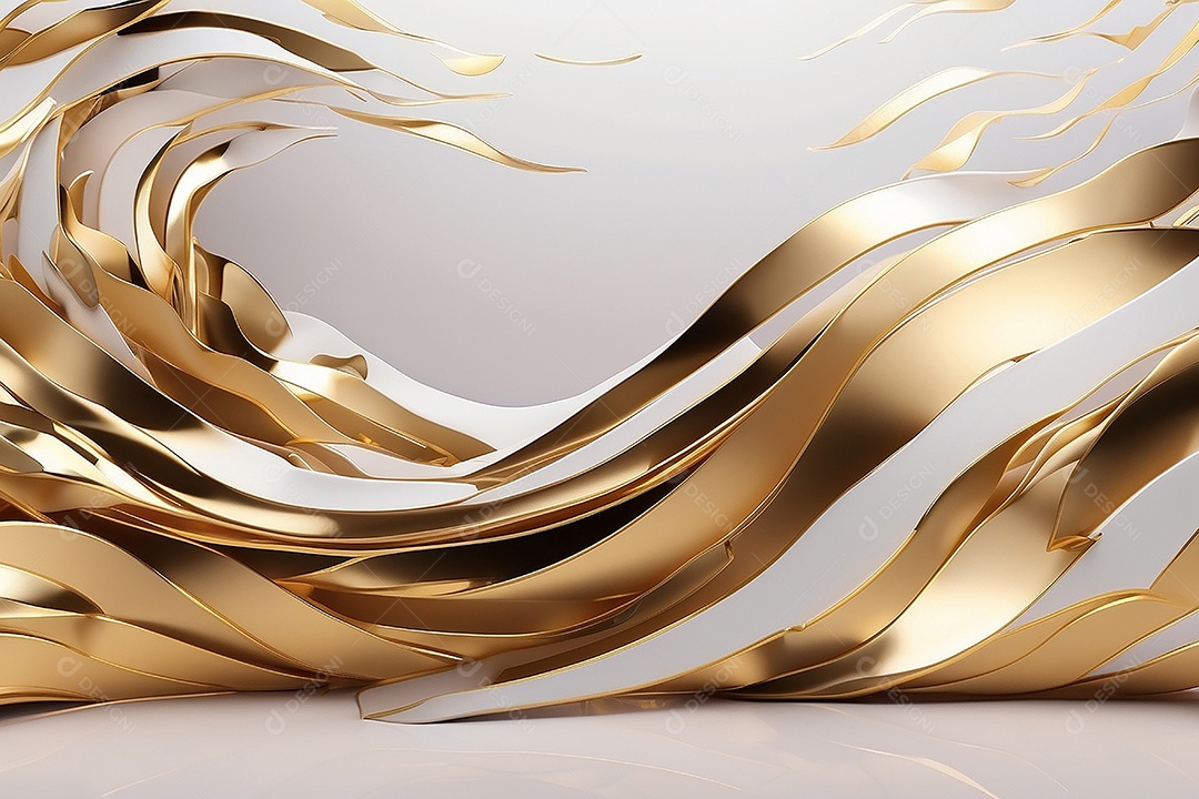 Ondas de ouro branco líquido