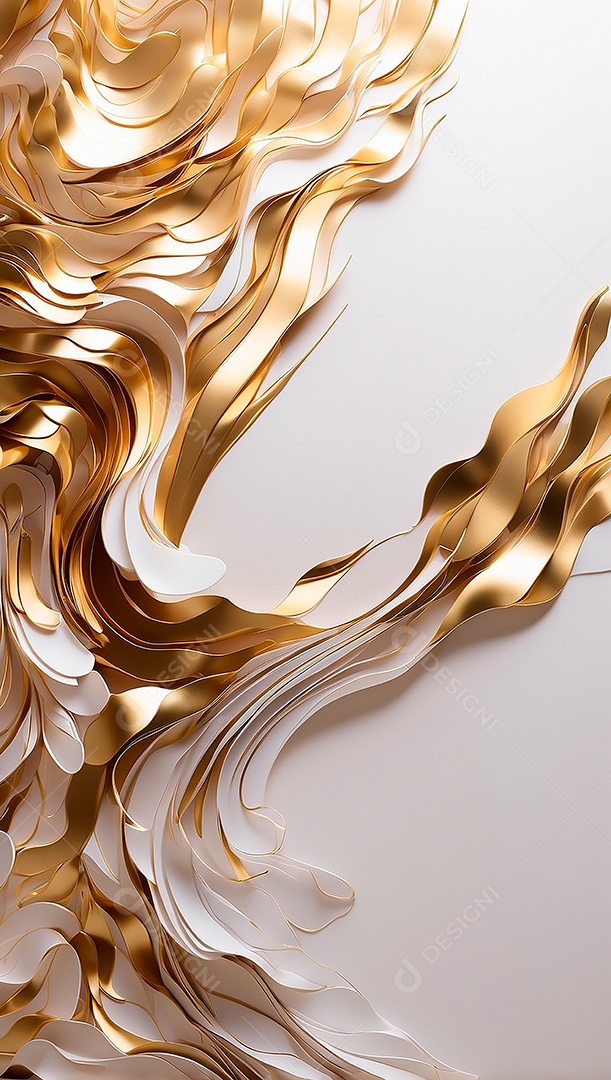 Ondas de ouro branco líquido