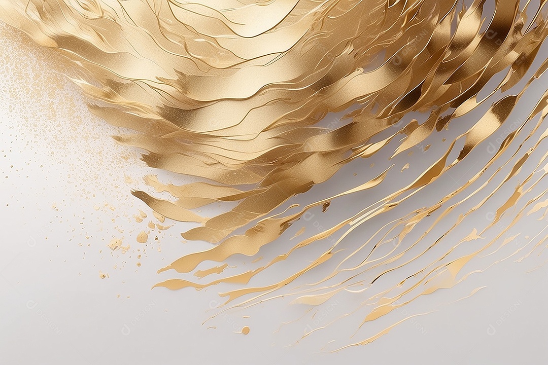 Ondas de ouro branco líquido