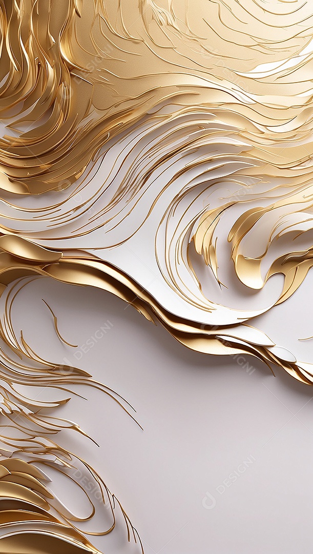 Ondas de ouro branco líquido