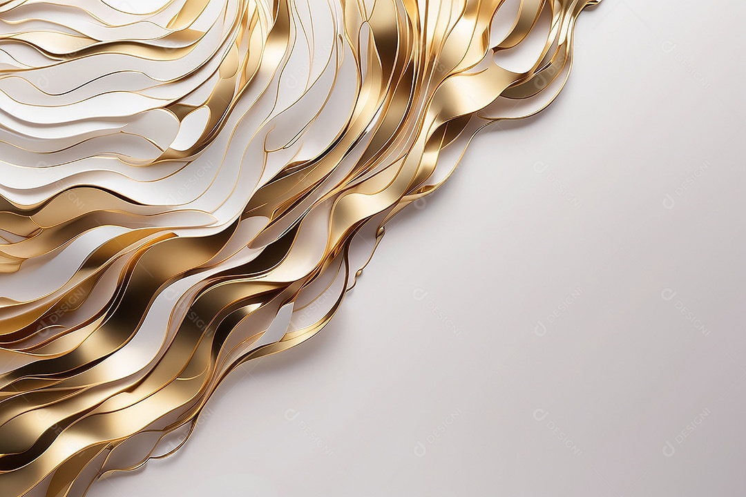 Ondas de ouro branco líquido