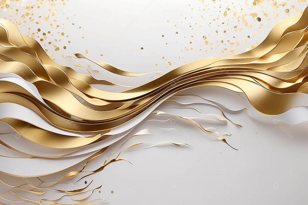 Ondas de ouro branco líquido