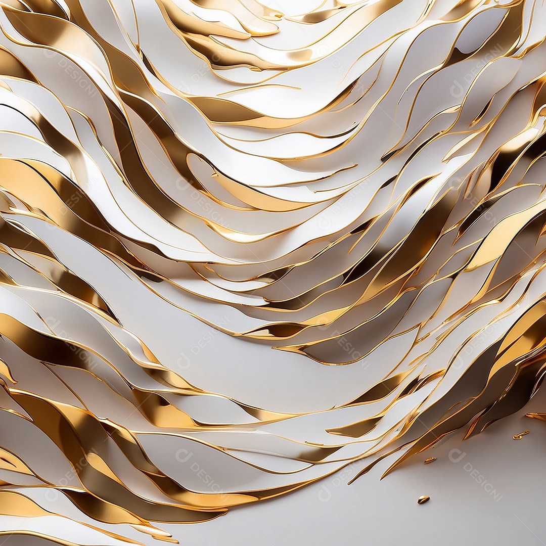 Ondas de ouro branco líquido