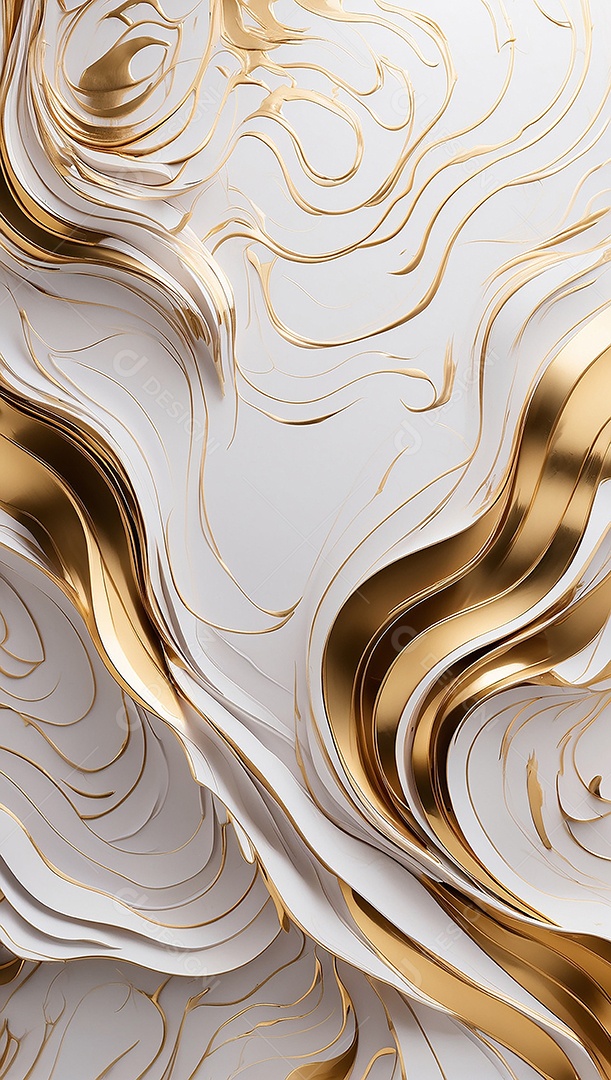 Ondas de ouro branco líquido