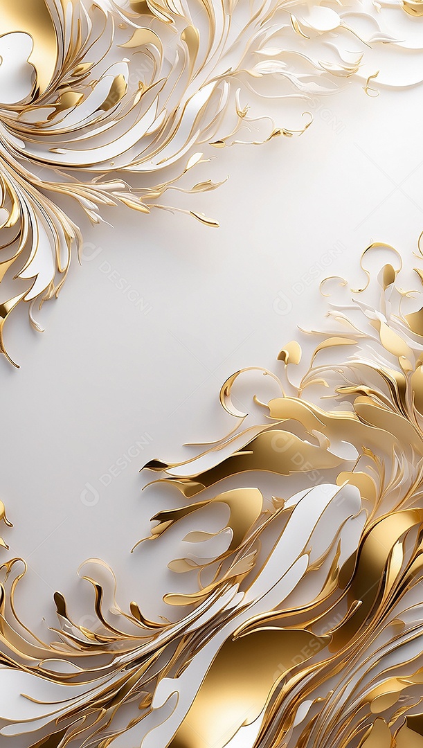 Ondas de ouro branco líquido