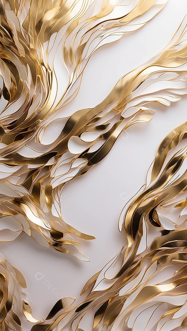 Ondas de ouro branco líquido