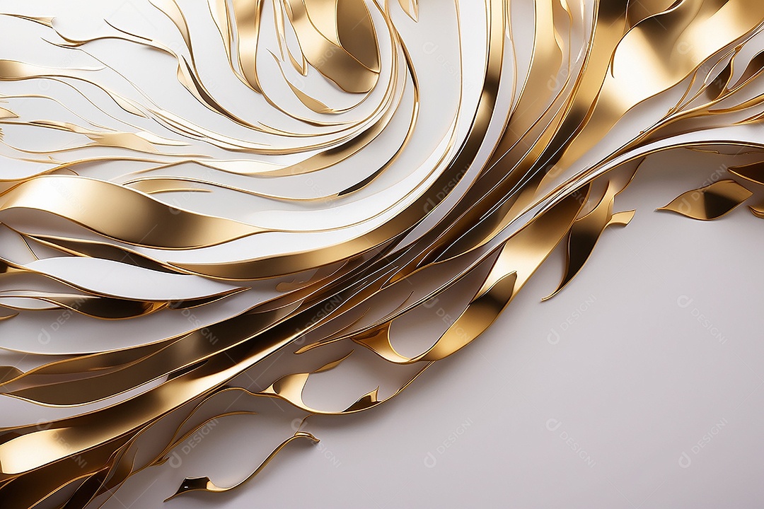 Ondas de ouro branco líquido