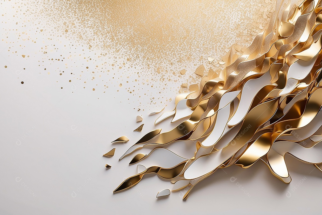 Ondas de ouro branco líquido