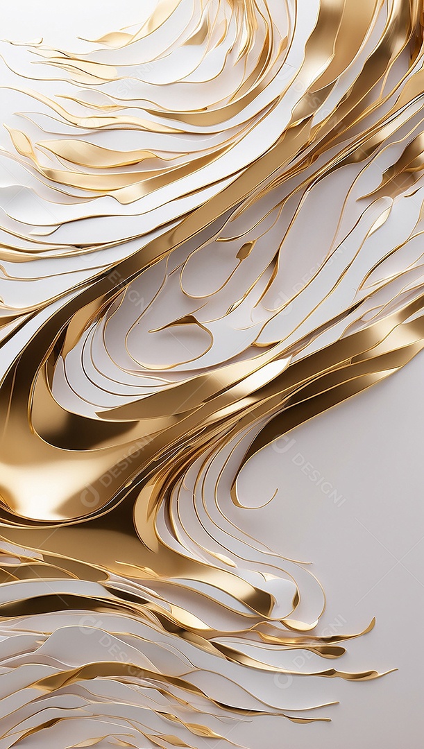 Ondas de ouro branco líquido