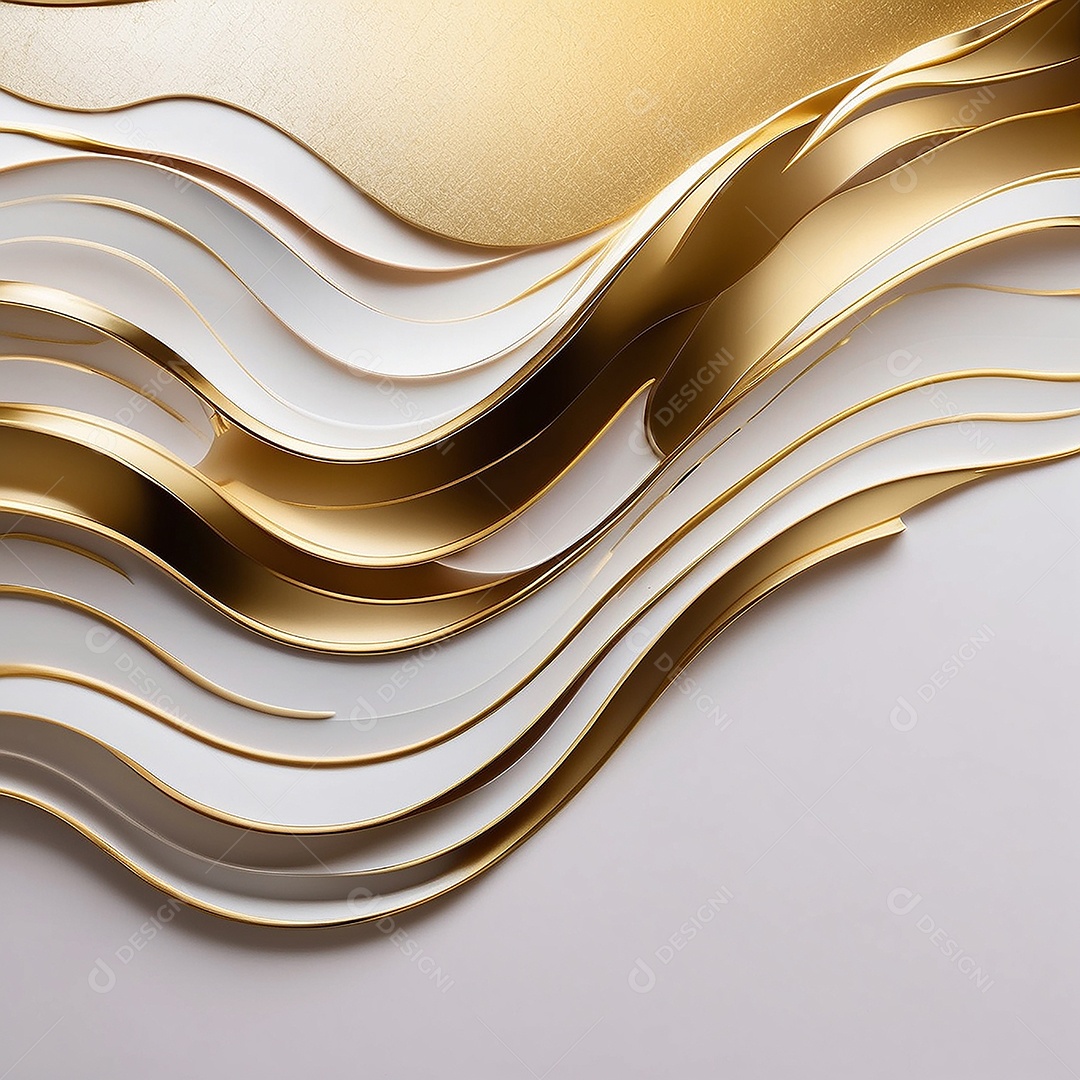 Ondas de ouro branco líquido