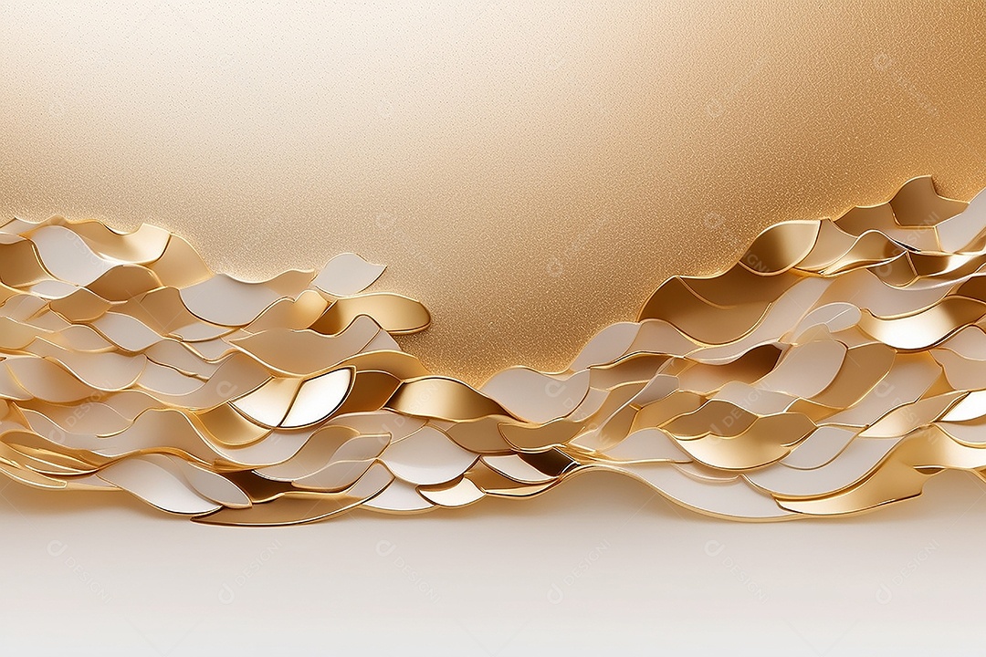 Ondas de ouro branco líquido