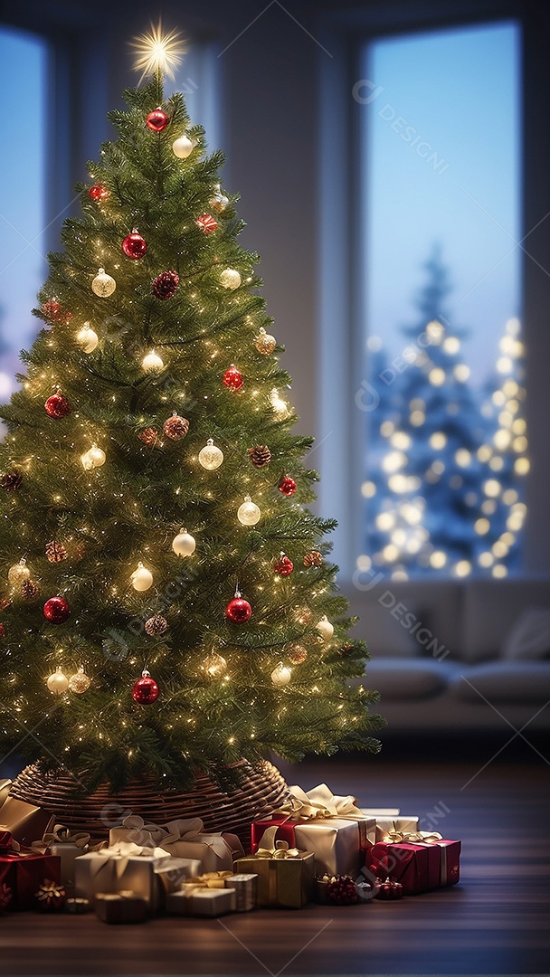 Àrvore de natal copyspace borrado