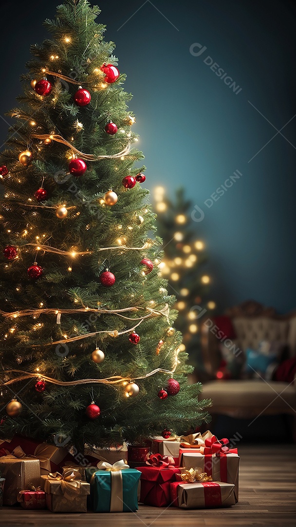 Àrvore de natal copyspace borrado