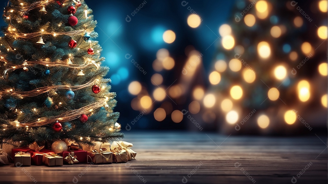 Àrvore de natal copyspace borrado