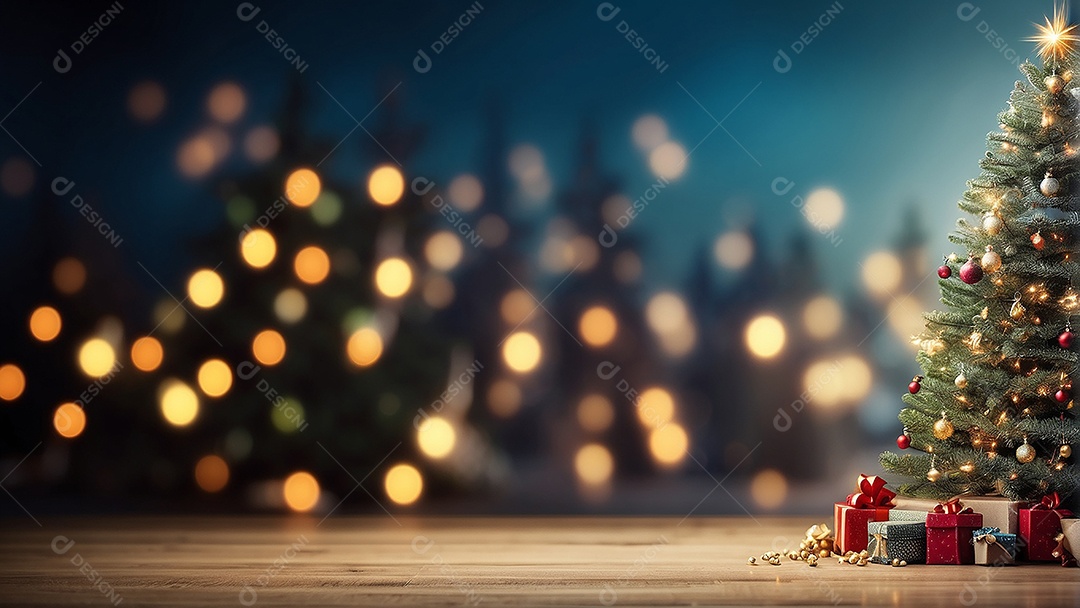 Àrvore de natal copyspace borrado