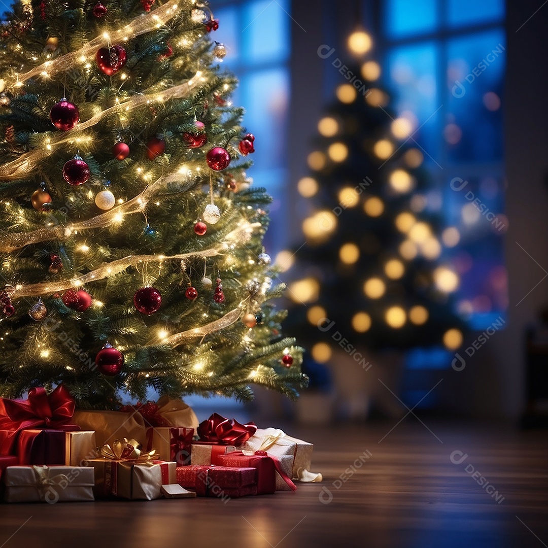 Àrvore de natal copyspace borrado