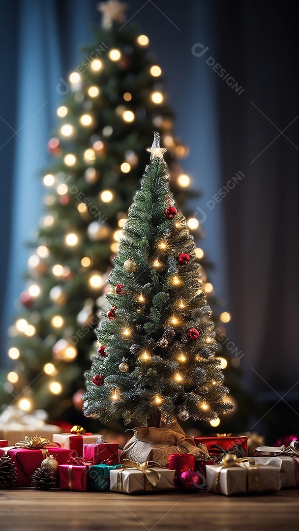 Àrvore de natal copyspace borrado