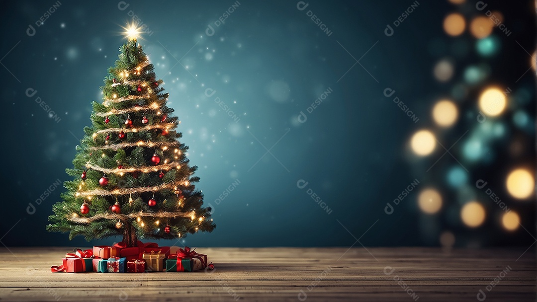 Àrvore de natal copyspace borrado