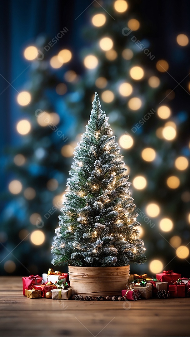 Àrvore de natal copyspace borrado