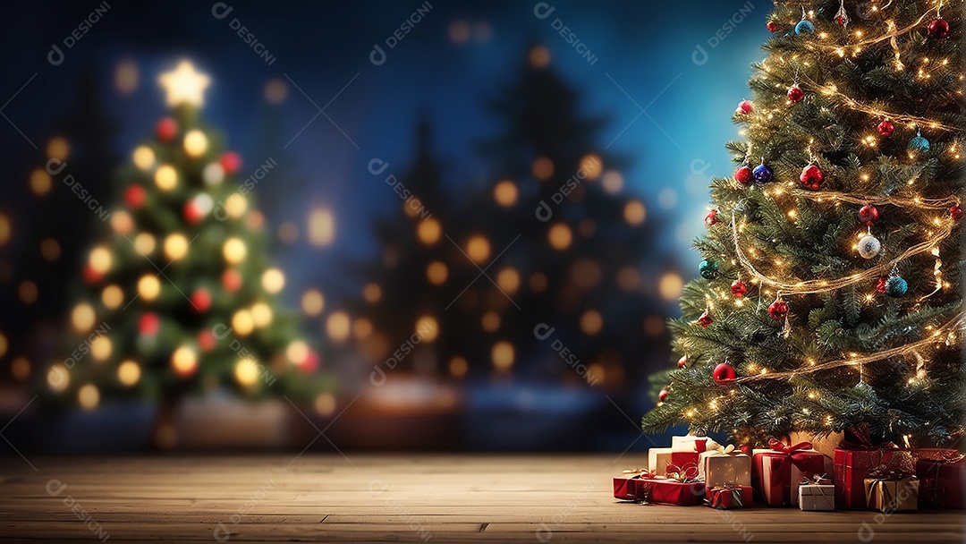 Àrvore de natal copyspace borrado