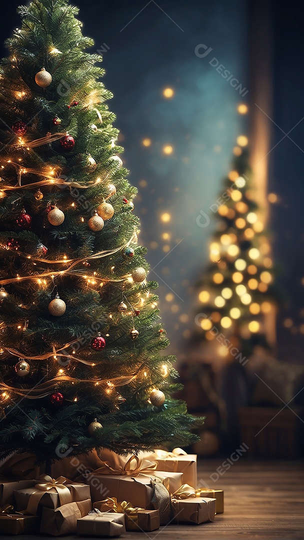 Àrvore de natal copyspace borrado