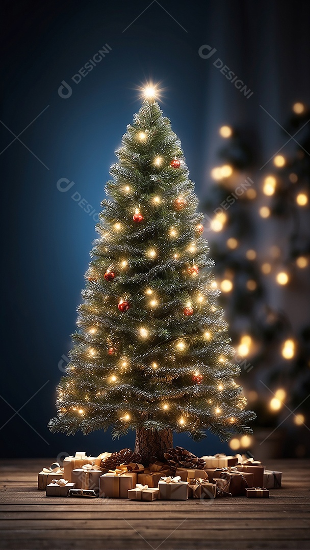 Àrvore de natal copyspace borrado