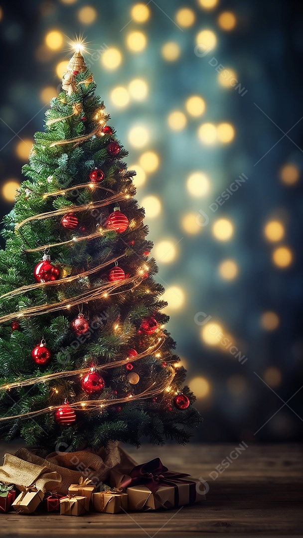 Àrvore de natal copyspace borrado