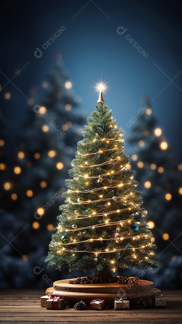 Àrvore de natal copyspace borrado