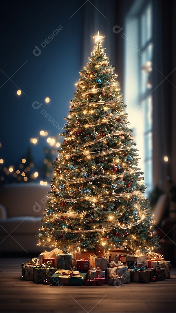 Àrvore de natal copyspace borrado