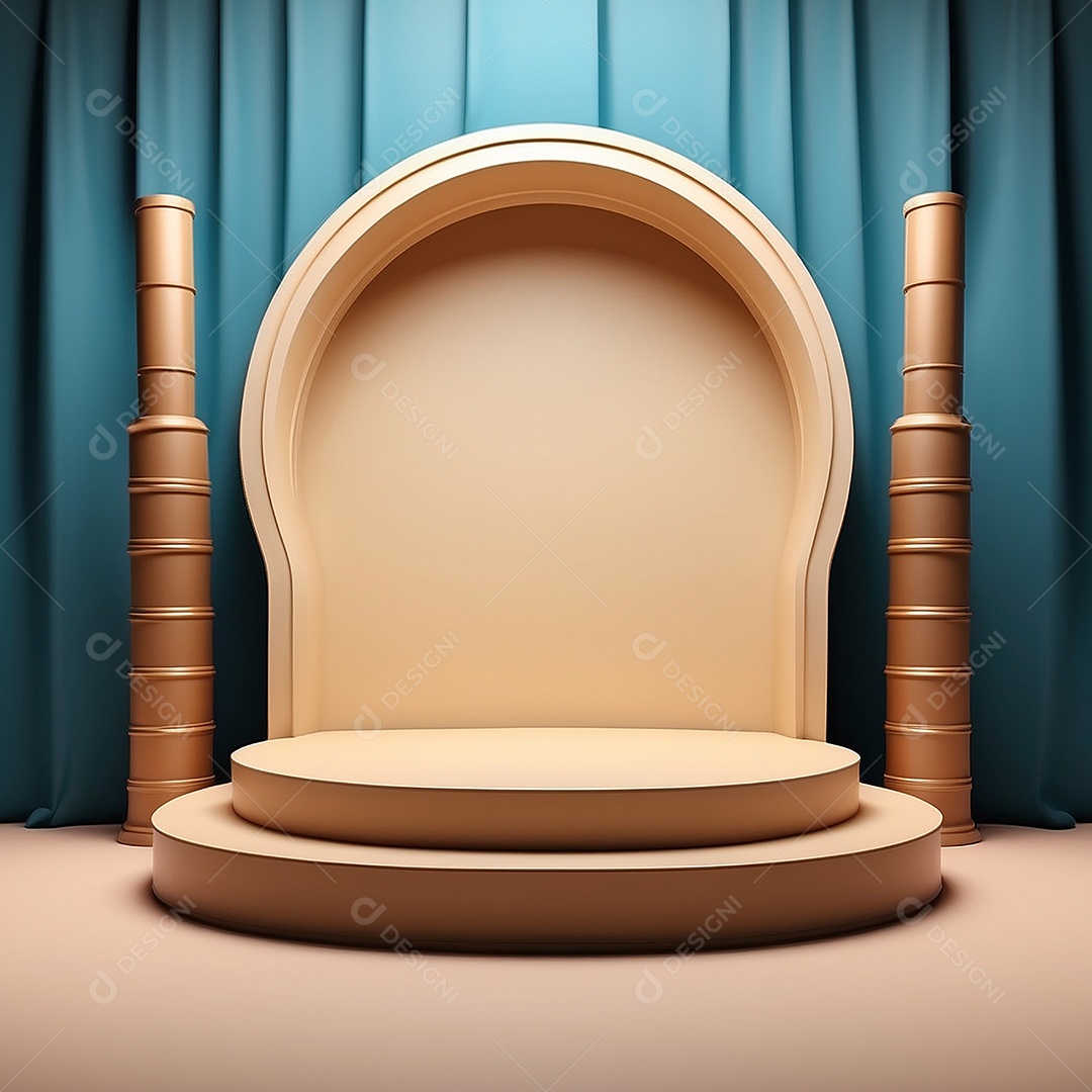 Fundo de pódio vazio