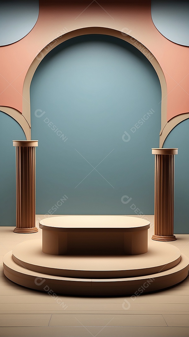 Fundo de pódio vazio