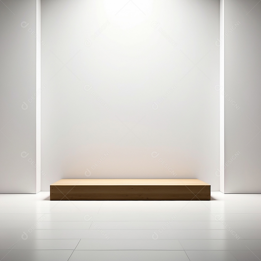 Pódio branco vazio fundo branco