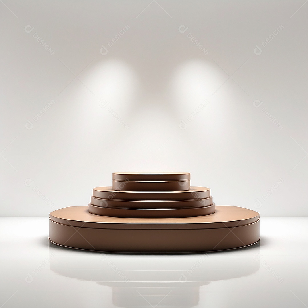 Pódio branco vazio fundo branco