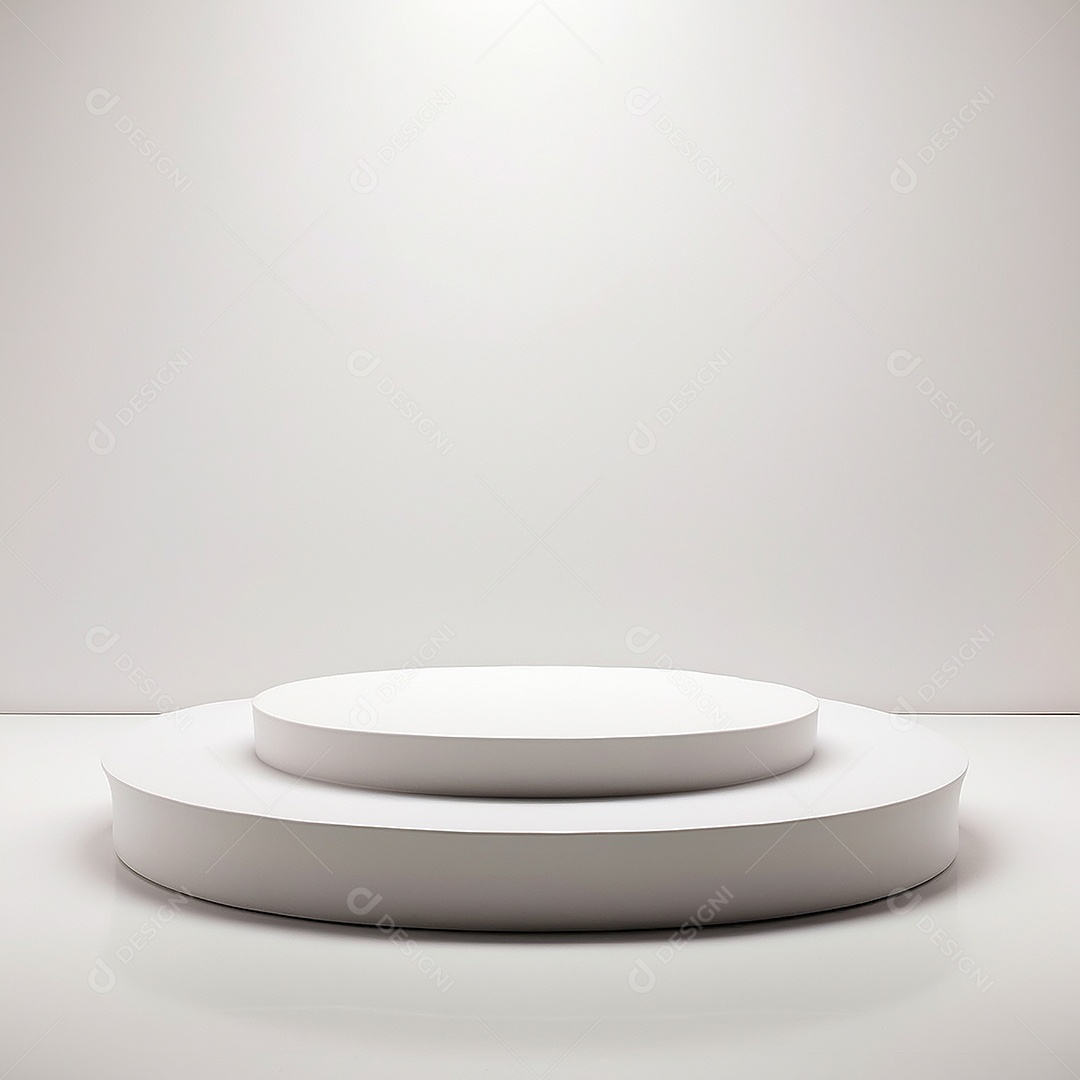 Pódio branco vazio fundo branco