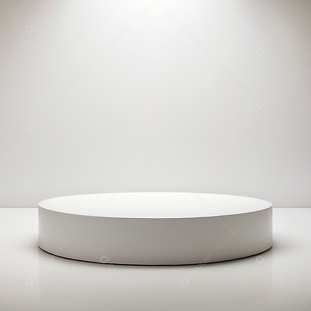 Pódio branco vazio fundo branco