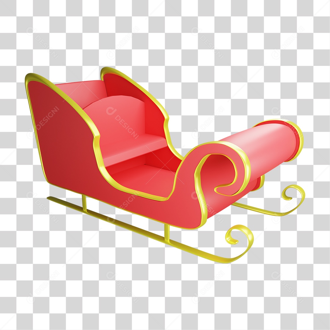 Elemento 3D Treno PNG Transparente