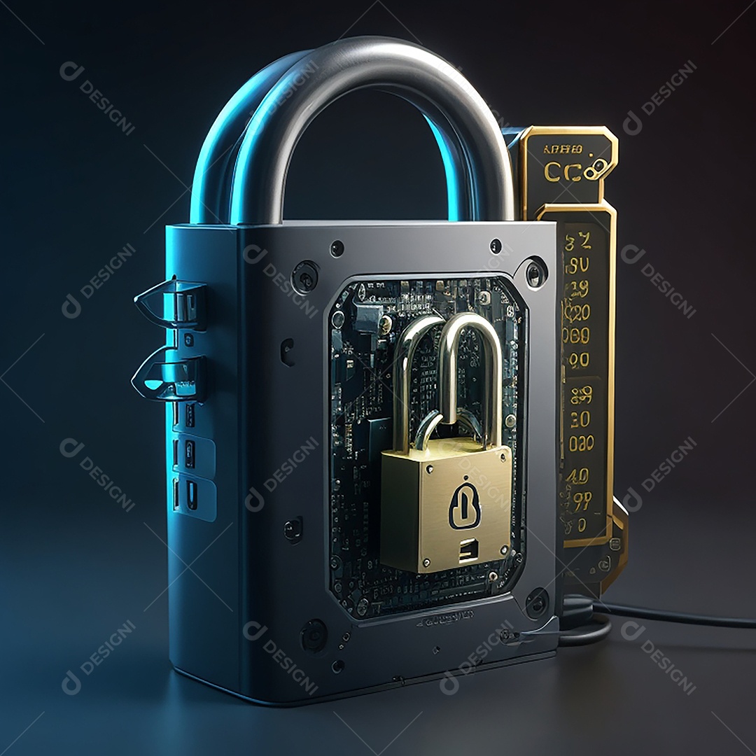 Conexão de hacking de computador de segurança cibernética