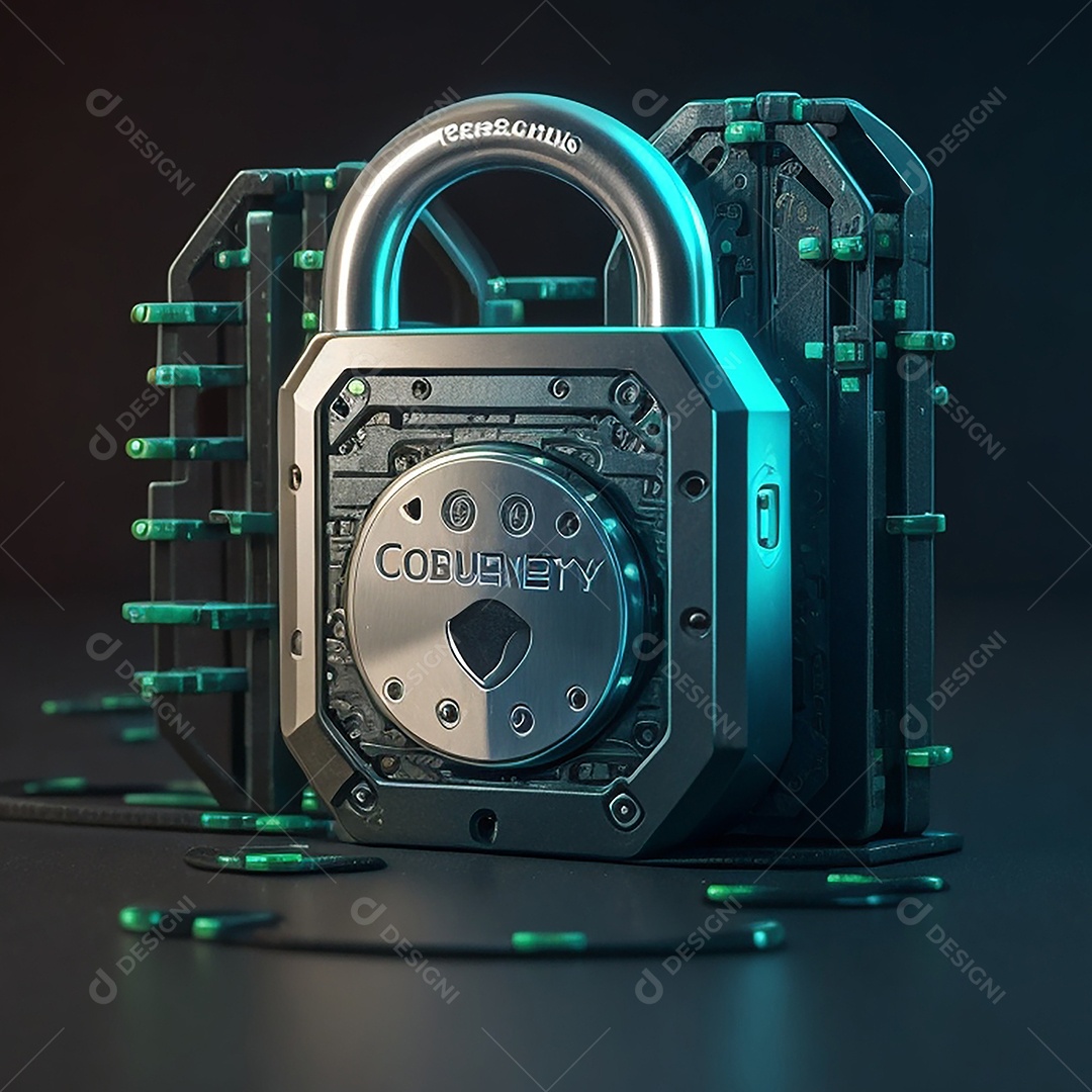 Conexão de hacking de computador de segurança cibernética