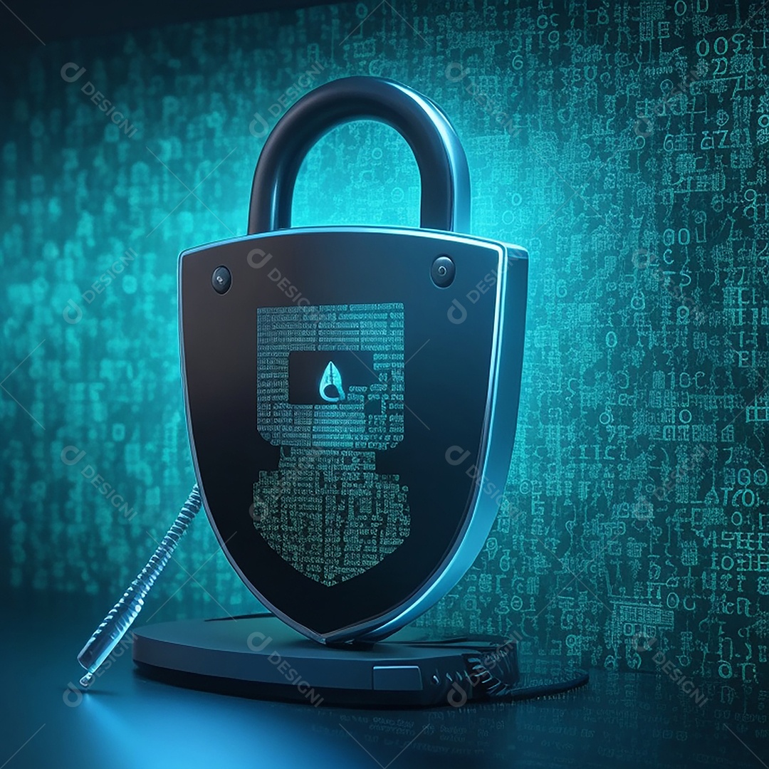 Conexão de hacking de computador de segurança cibernética