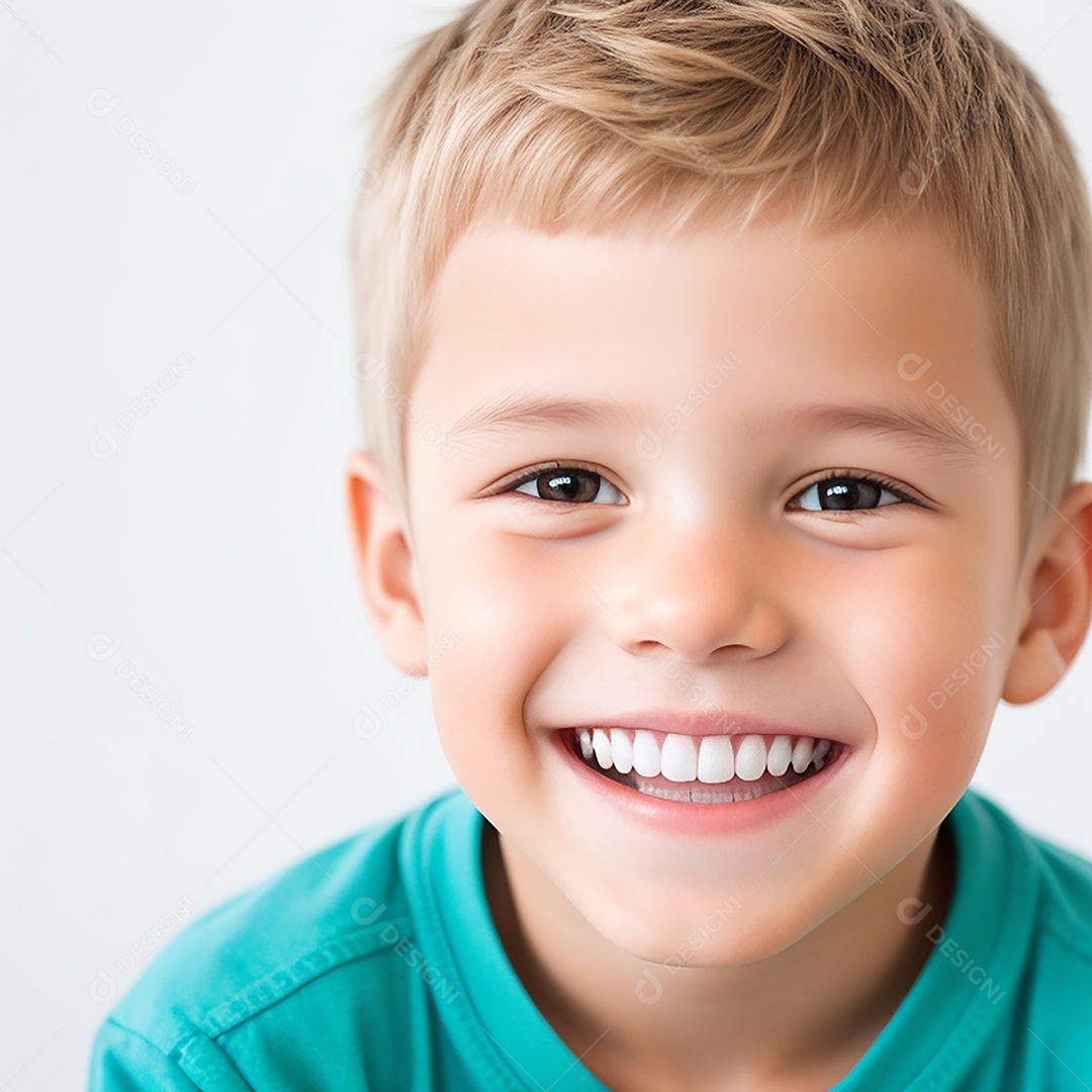 Jovem sorridente mostrando dentes limpos dental